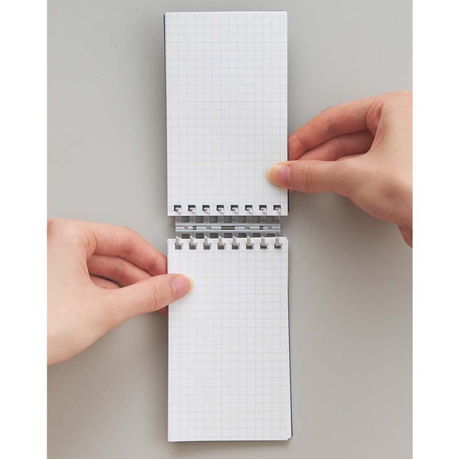 LIHIT LAB.＜リヒトラブ＞ hirakuno ツイストノート メモサイズ 8穴 ブラック N1670-24 | ブランド登録なし | 01