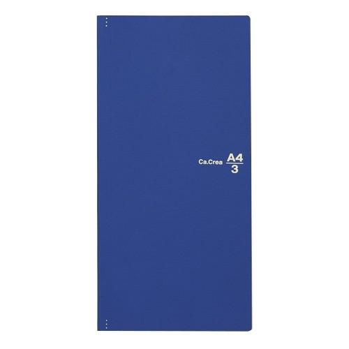 プラス(PLUS)ノート カ.クリエ プレミアムクロス A4×1/3サイズ 方眼 5mm罫 マットネイビー NO-605GP 　77-928 | PLUS