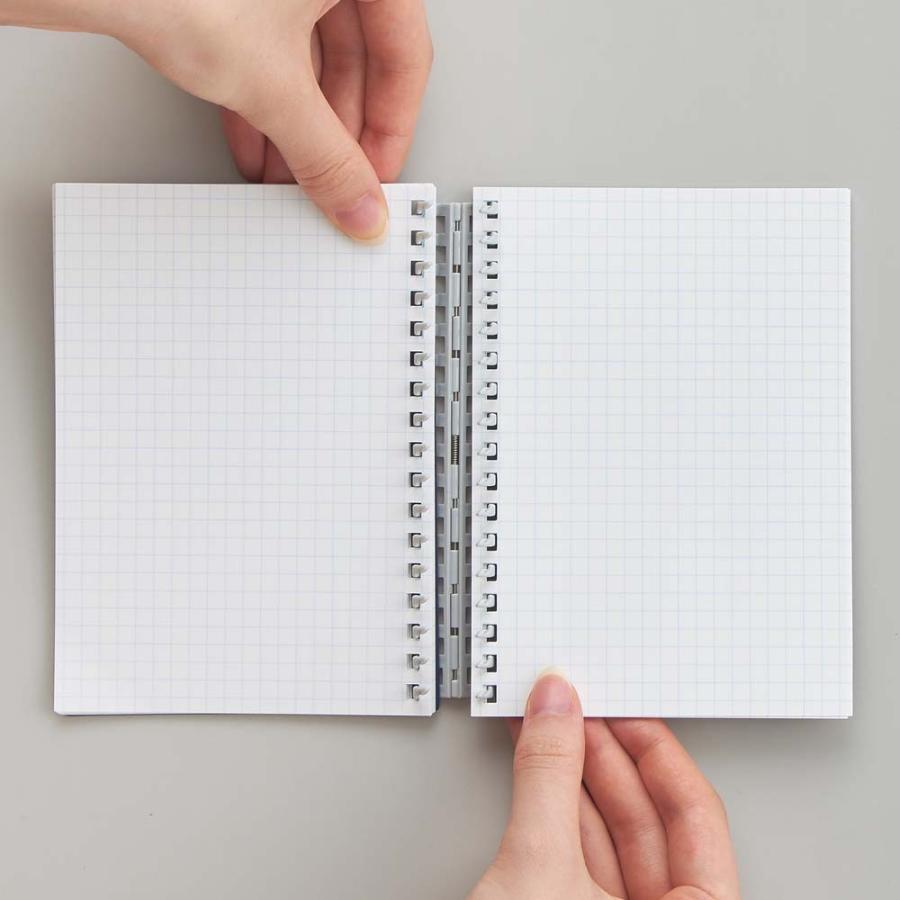 LIHIT LAB.＜リヒトラブ＞ hirakuno ツイストノートA6・S型 17穴 ネイビー N1671-11 | ブランド登録なし | 02