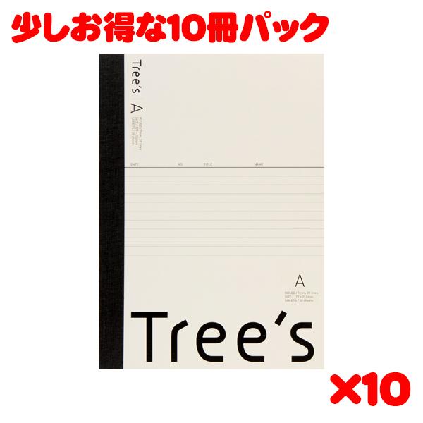 日本ノート スタンダードノート Tree's B5サイズ A罫30枚 クリーム UTR3AC 10冊パック | ブランド登録なし