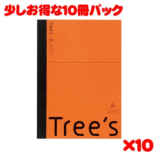 日本ノート スタンダードノート Tree's B5サイズ A罫30枚 オレンジ UTR3AOR 10冊パック | ブランド登録なし