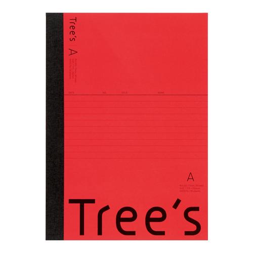 日本ノート スタンダードノート Tree's B5サイズ A罫30枚 レッド UTR3AR | ブランド登録なし