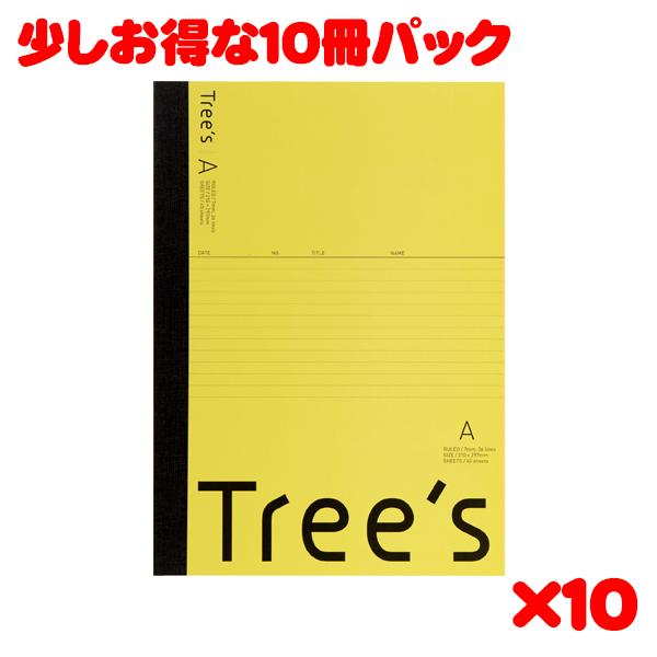 日本ノート スタンダードノート Tree's A4サイズ A罫40枚 イエロー UTRAA4Y 10冊パック | ブランド登録なし