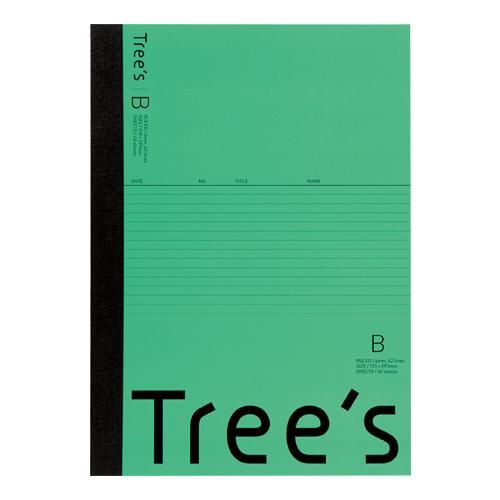 日本ノート スタンダードノート Tree's A4サイズ B罫40枚 グリーン UTRBA4G | ブランド登録なし