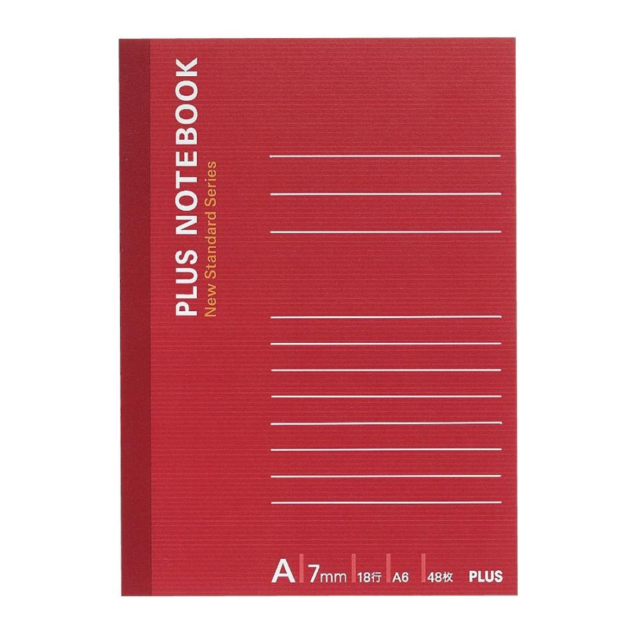 プラス(PLUS) ノート ノートブック 5号 A6 A罫 48枚 レッド NO-405AS 20冊パック　76-719 | PLUS