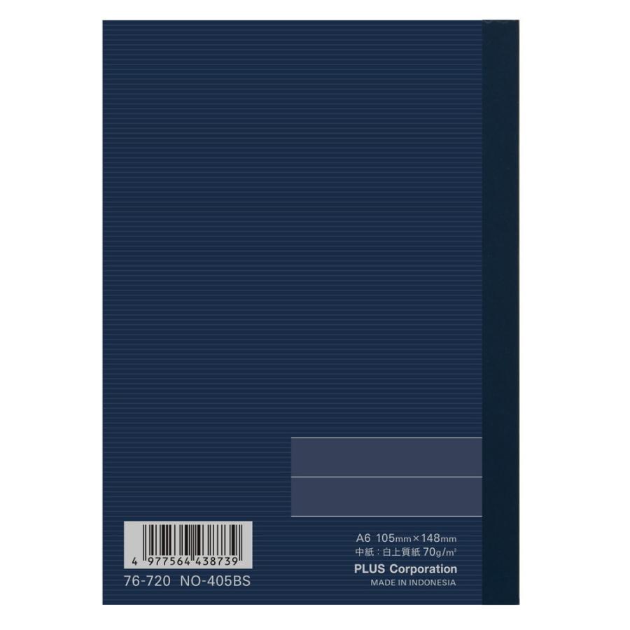 プラス(PLUS) ノート ノートブック 5号 A6 B罫 48枚 ブルー 20冊 NO-405BS 76-720 ×20 | PLUS | 01