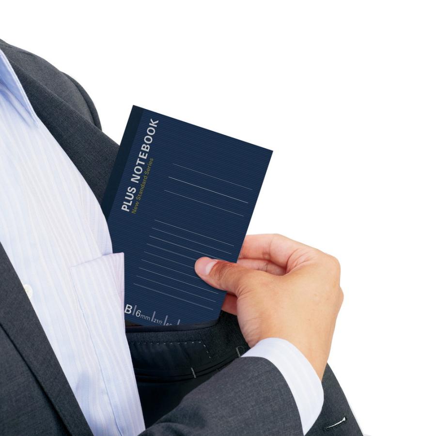 プラス(PLUS) ノート ノートブック 5号 A6 B罫 48枚 ブルー 20冊 NO-405BS 76-720 ×20 | PLUS | 02