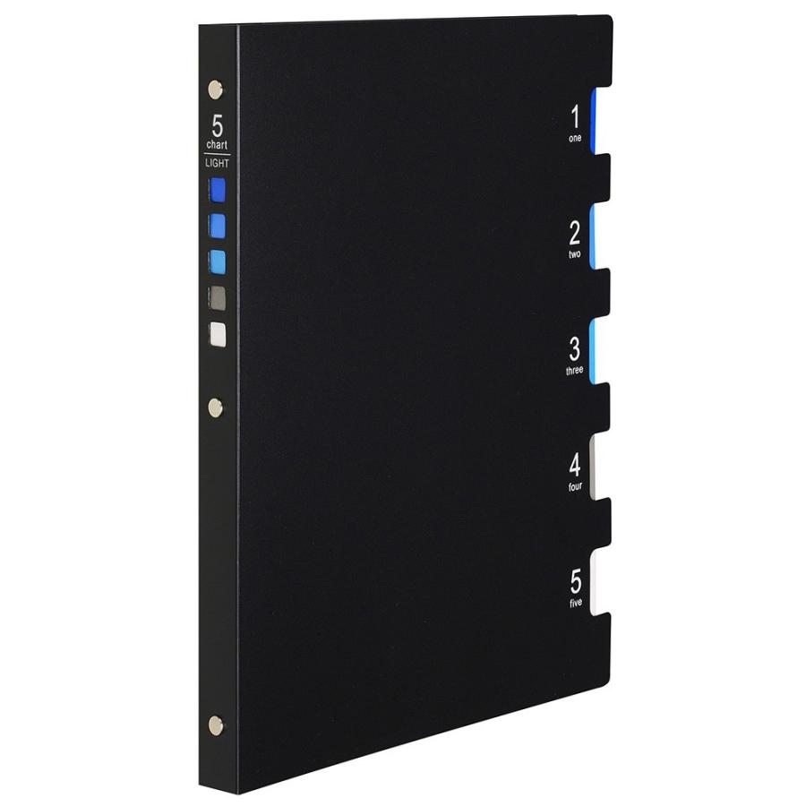 マルマン　ファイブチャートライト　B5　プラスチックバインダー　26穴　黒Ａ　背幅20mm　F115-05 | maruman