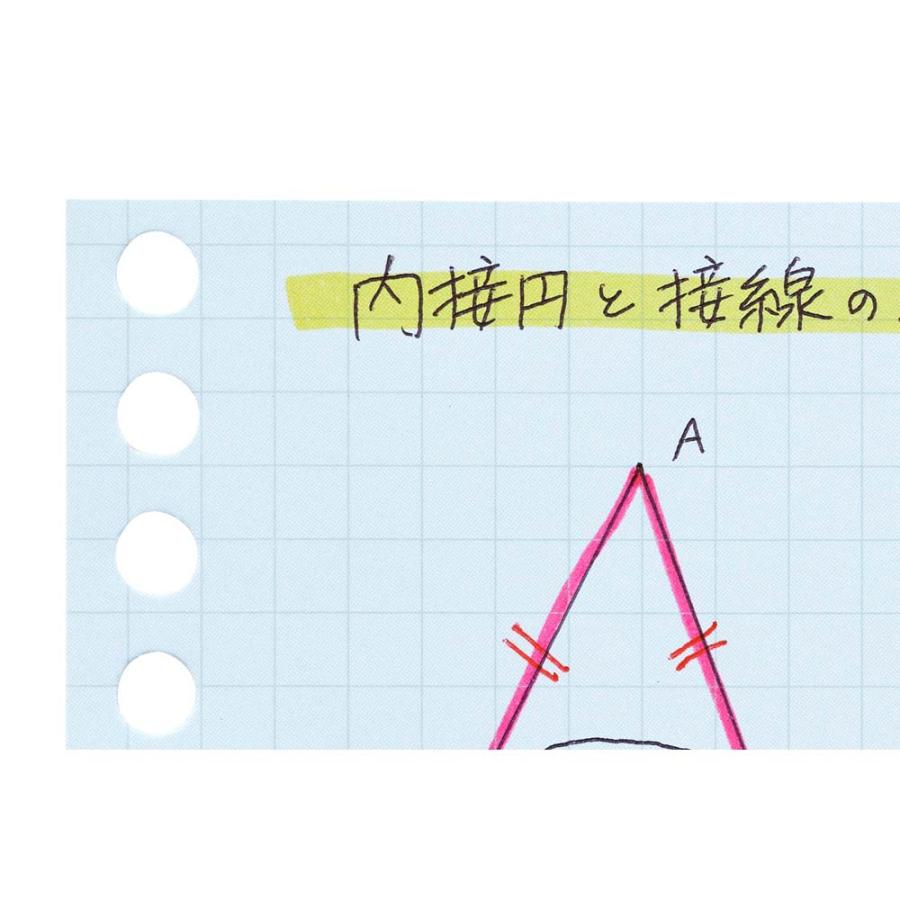 マルマン　書きやすいルーズリーフ　ミニサイズ　カラーアソート3色　9穴　90枚　方眼罫　L1432-99 | maruman | 04