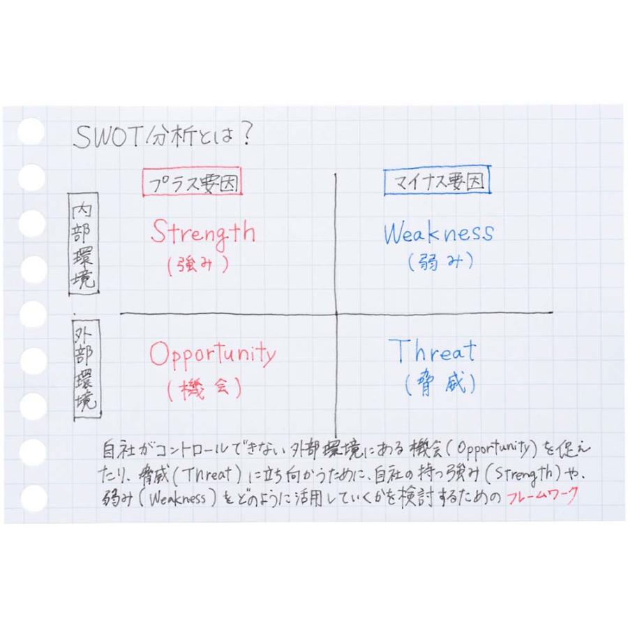 マルマン　書きやすいルーズリーフ　ミニサイズ　B7変型　9穴　100枚　5mm方眼罫　L1432 | maruman | 03