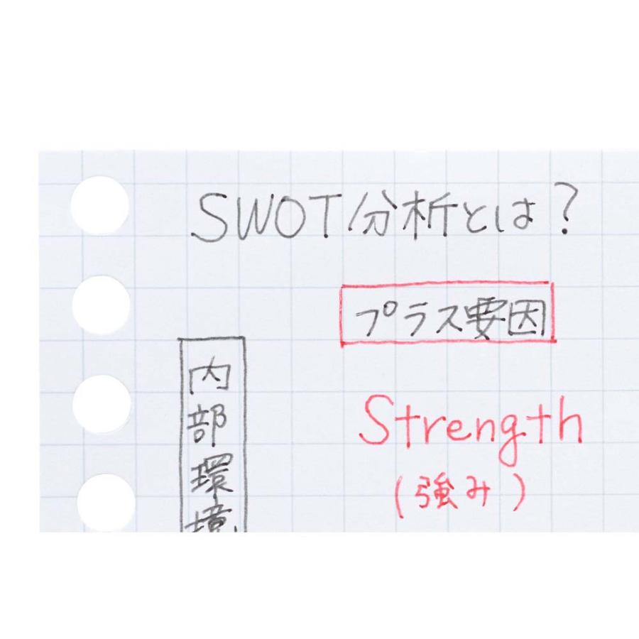 マルマン　書きやすいルーズリーフ　ミニサイズ　B7変型　9穴　100枚　5mm方眼罫　L1432 | maruman | 04