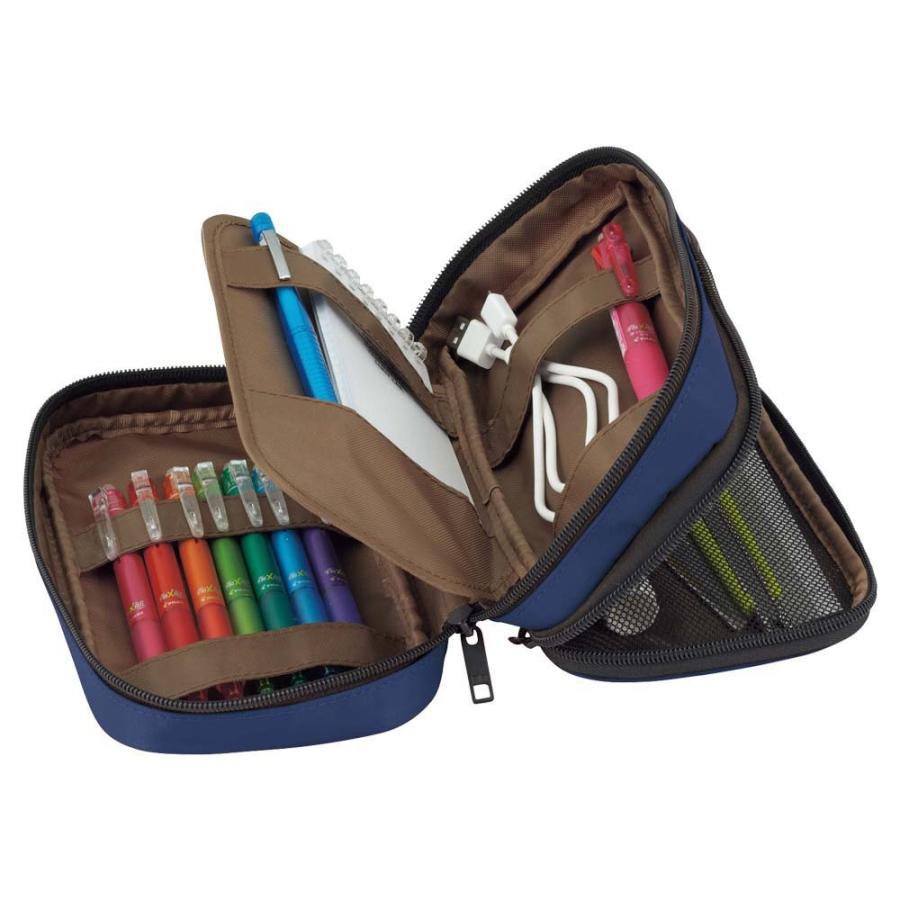 LIHIT LAB.＜リヒトラブ＞ペンケース ブックタイプ ダブル  藍 A7555-11 | LIHIT LAB. | 01