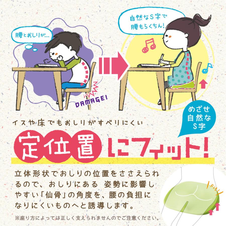 SONIC ソニック まっすぐ姿勢ですくすくッション キッズ リビガク  LV-4139-G | SONiC | 05