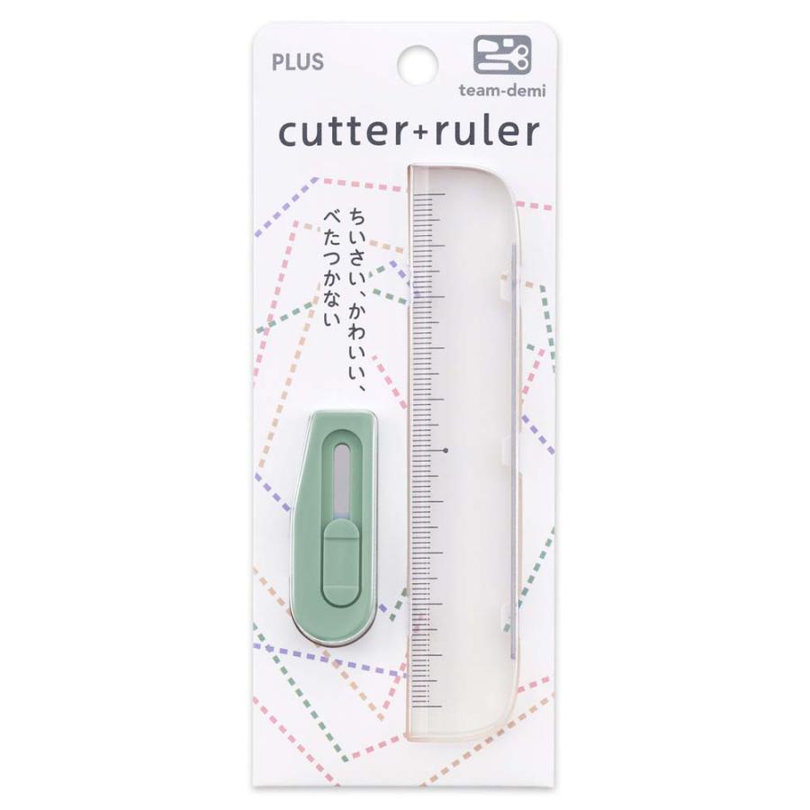 プラス PLUS ステーショナリーキット team-demi チームデミ カッター＋ルーラー わかば 31462 | PLUS | 06