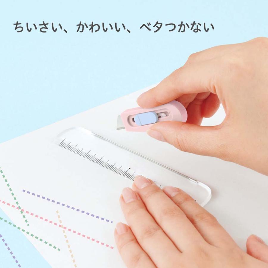 プラス PLUS ステーショナリーキット team-demi チームデミ カッター＋ルーラー もも 31464 | PLUS | 02