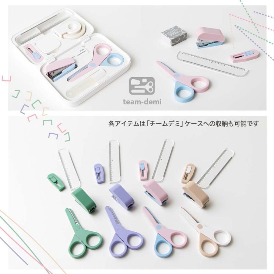 プラス PLUS ステーショナリーキット team-demi チームデミ カッター＋ルーラー もも 31464 | PLUS | 05