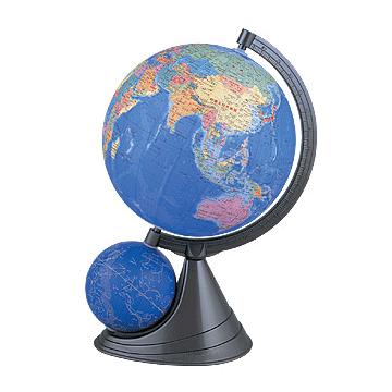昭和カートン(三貴工業)　日本地図付　学習用地球儀(二球儀)　26-GF-J　天球儀付モデル　日本製　行政図タイプ　球径26cm　 | 