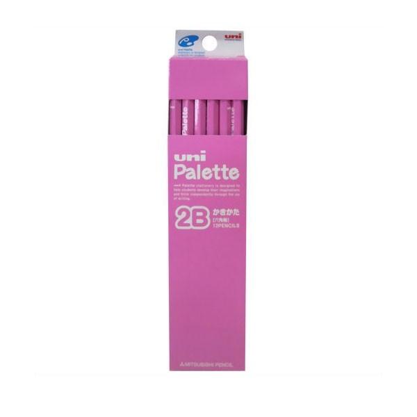 三菱鉛筆 uniパレット鉛筆 ピンク 2Ｂ ダース（12本） K85022B | ユニパレット
