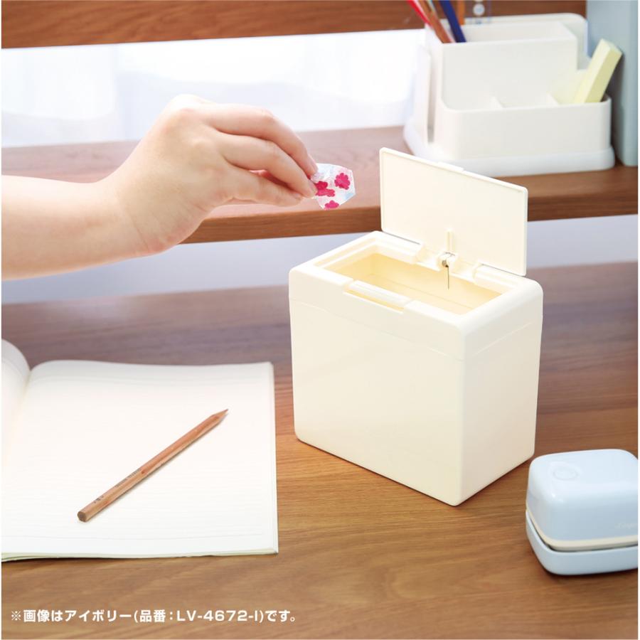SONIC ソニック リビガク ちょいバコ卓上ゴミ箱 ワンタッチで開く アイボリー LV-4672-I | ブランド登録なし | 02