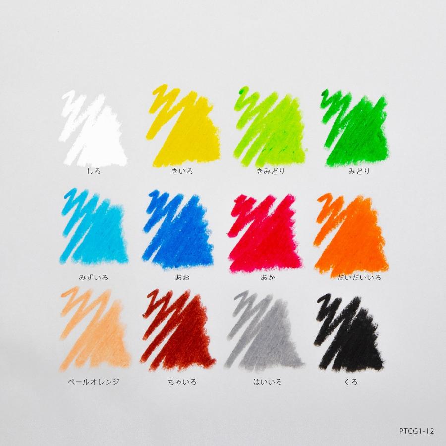 ペンテル ずこうクレヨン 12色入 PTCG1-12 |  | 09