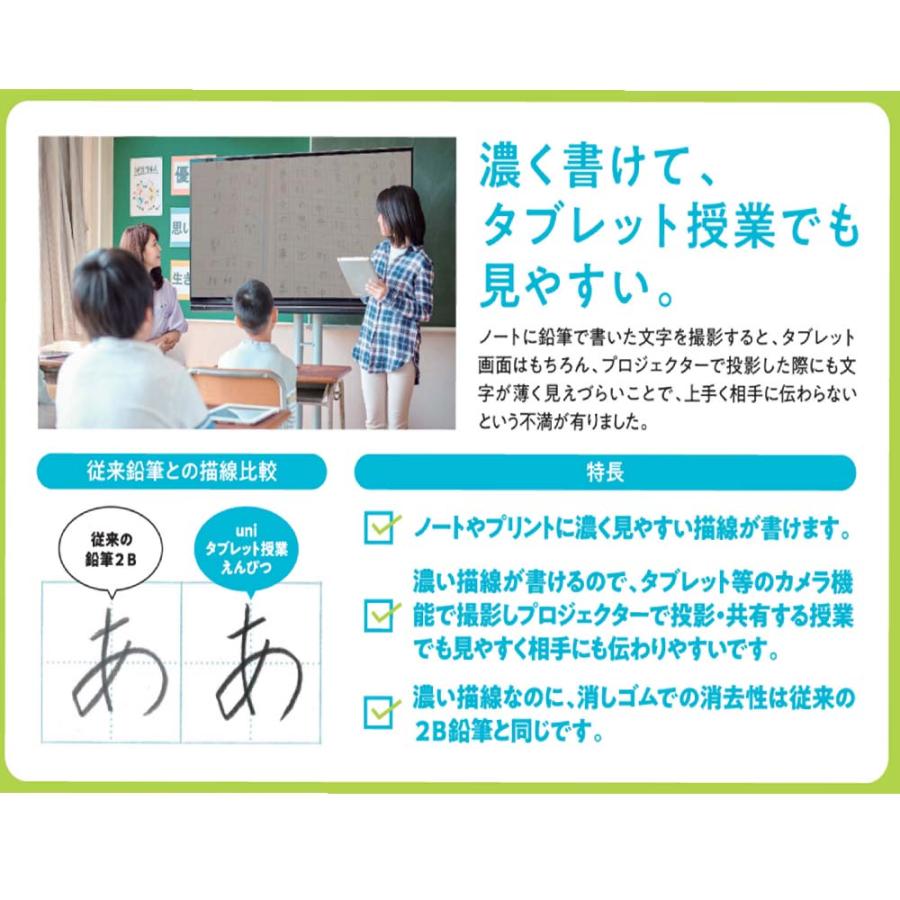 三菱鉛筆 uni タブレット授業鉛筆 2B 4本パック キャメル K7084TB4P2B | uni（三菱鉛筆） | 01