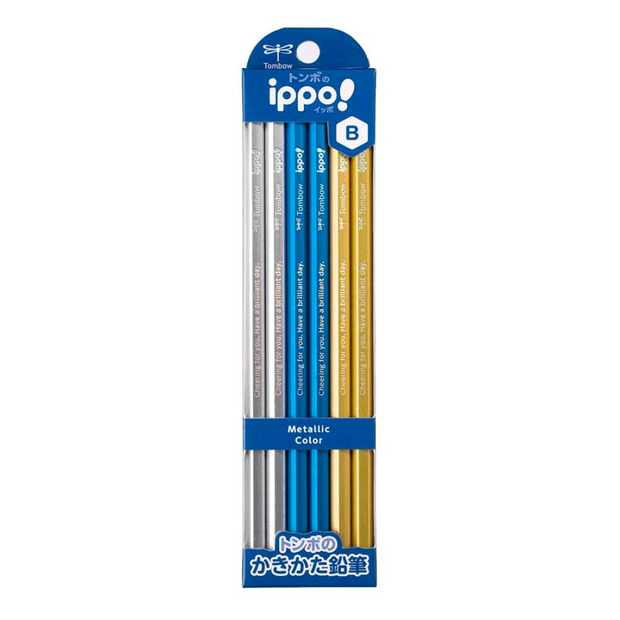 トンボ鉛筆 Tombow イッポ かきかた鉛筆 メタリック Ａ０１ Ｂ KB-KUA01-B IPPO えんぴつ | トンボ鉛筆