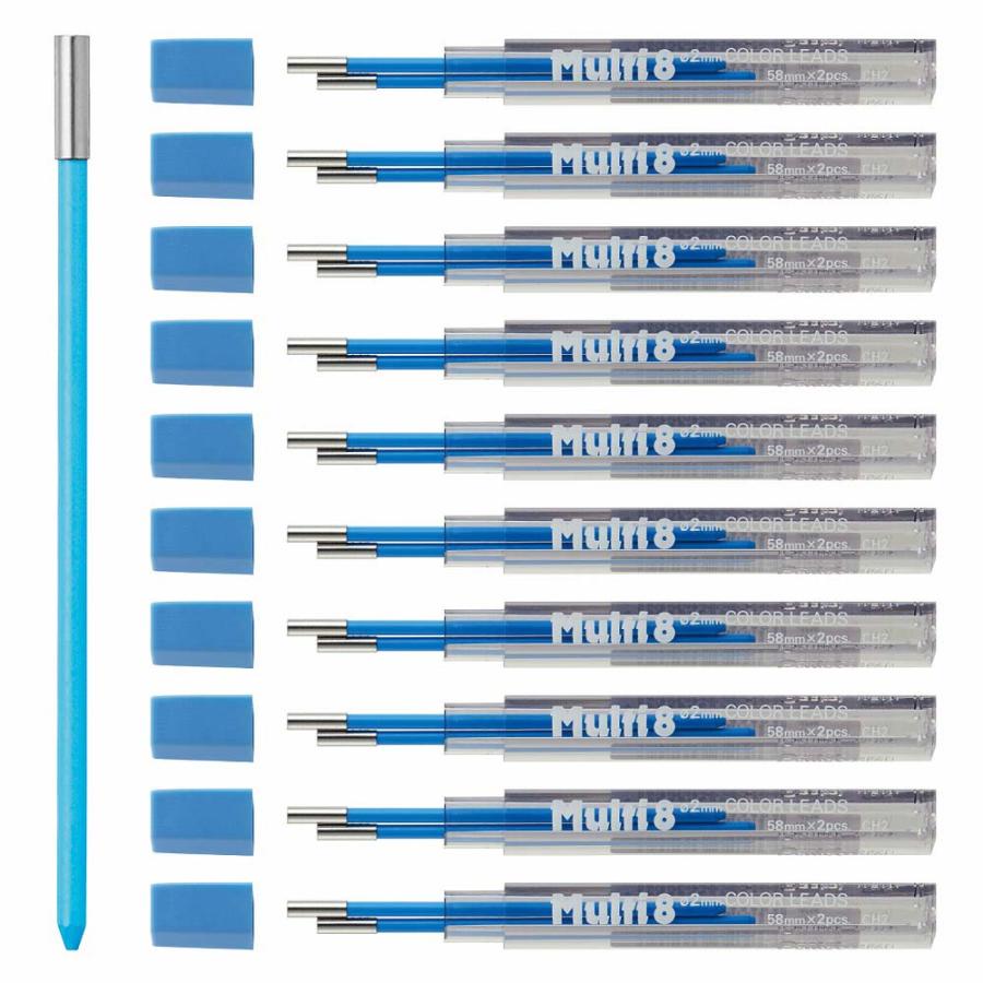 ぺんてる pentel マルチ8用 カラー芯 スカイブルー CH2-S | マルチ8 | 07