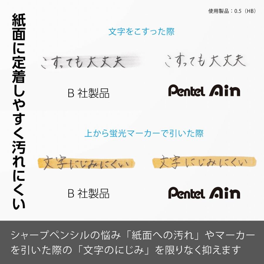 ぺんてる Pentel シャープペン芯 限定 Pentel Ain ぺんてるアイン 0.5mm コバルトグリーン B C285LMD-B | アイン | 03
