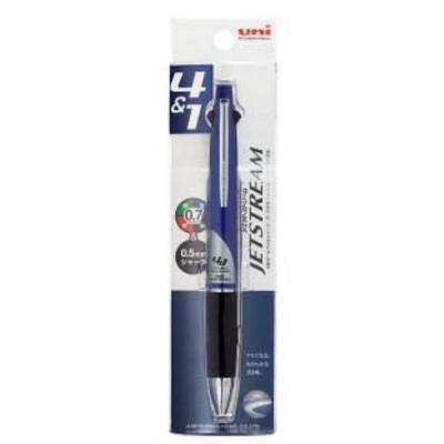 ＜三菱鉛筆＞ ジェットストリーム 4＆1 多機能ペン（4色+シャープペン）　0.7mm　細字ネイビー（パック品）　MSXE510007P.9 | 三菱鉛筆