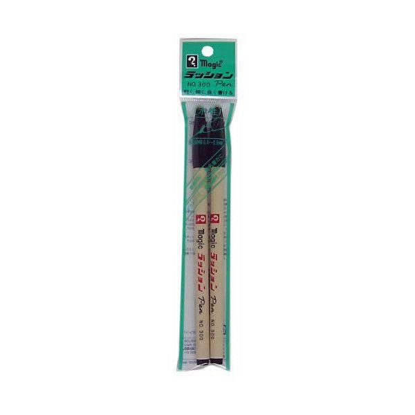 寺西化学工業　マジック　ラッションペン　パック　２本入り　黒　M300-2P | 