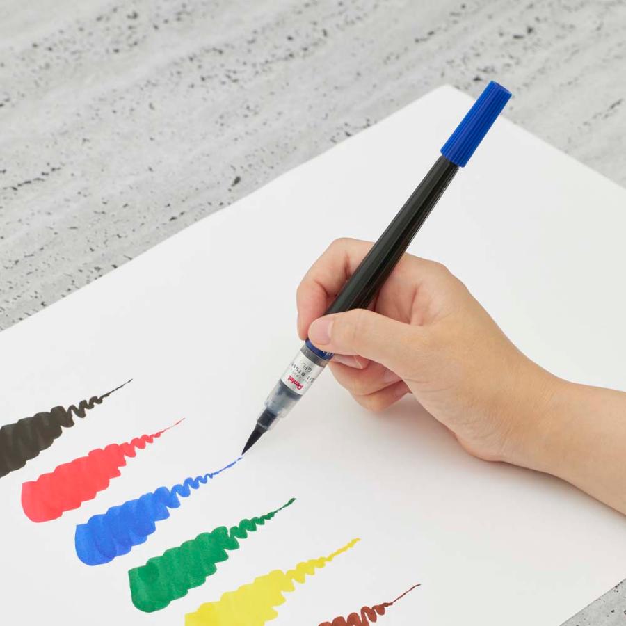 ぺんてる アートブラッシュ　ブルー　カラー筆ペン　XGFL-103 |  | 02