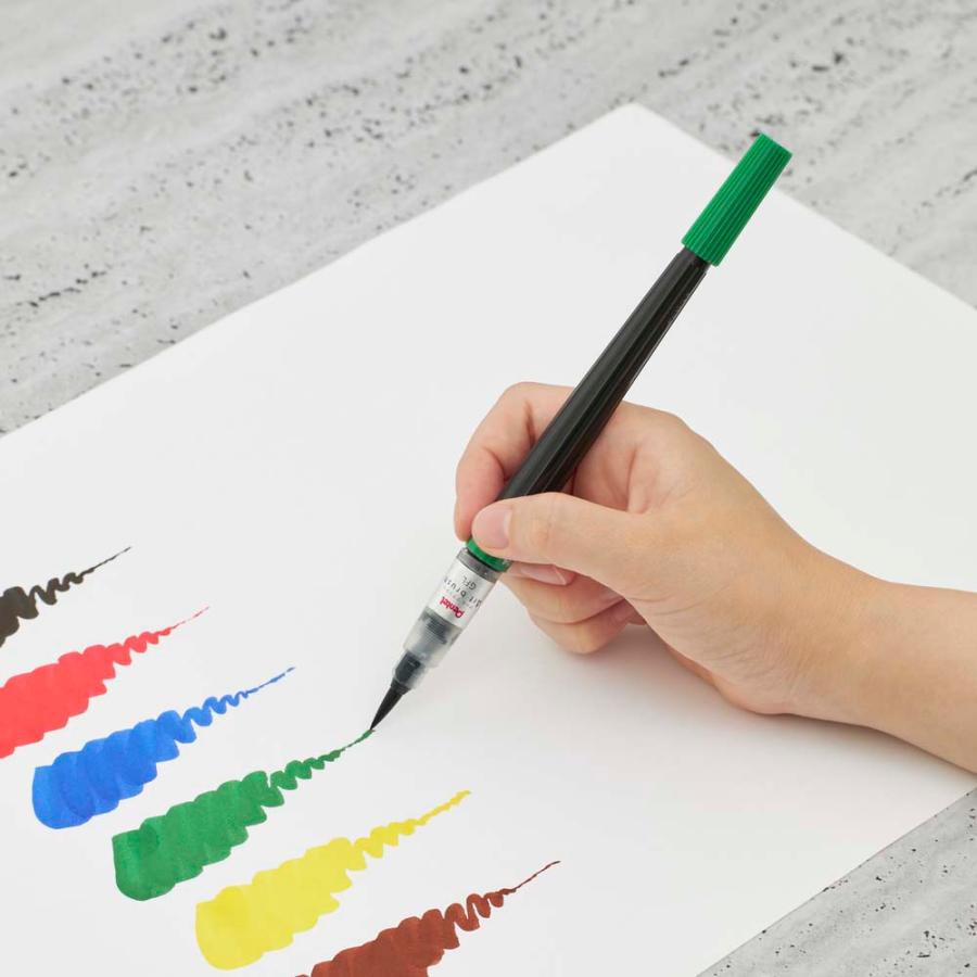ぺんてる アートブラッシュ　グリーン　カラー筆ペン　XGFL-104 |  | 02