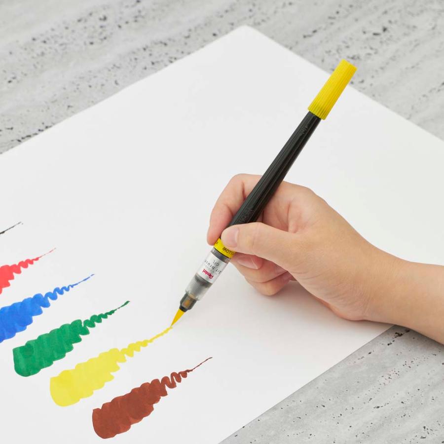 ぺんてる アートブラッシュ　レモンイエロー　カラー筆ペン　XGFL-105 |  | 02