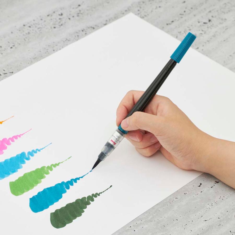 ぺんてる アートブラッシュ　ターコイズ　カラー筆ペン　XGFL-114 |  | 02