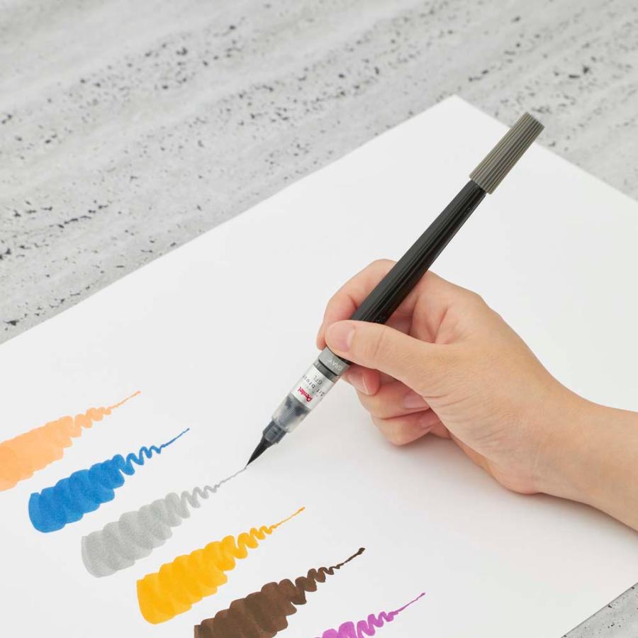 ぺんてる アートブラッシュ　グレー　カラー筆ペン　XGFL-137 |  | 02