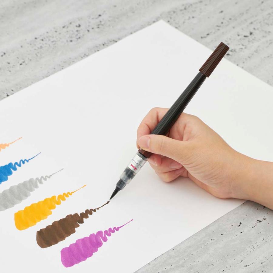 ぺんてる アートブラッシュ　セピア　カラー筆ペン　XGFL-141 |  | 02