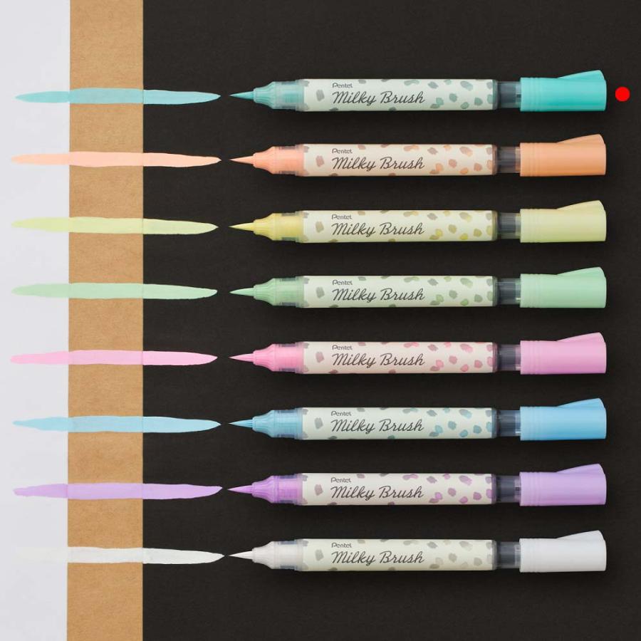 ぺんてる pentel ミルキーブラッシュ Milky Brush パステルミントグリーン XGFH-PD | ぺんてる | 06