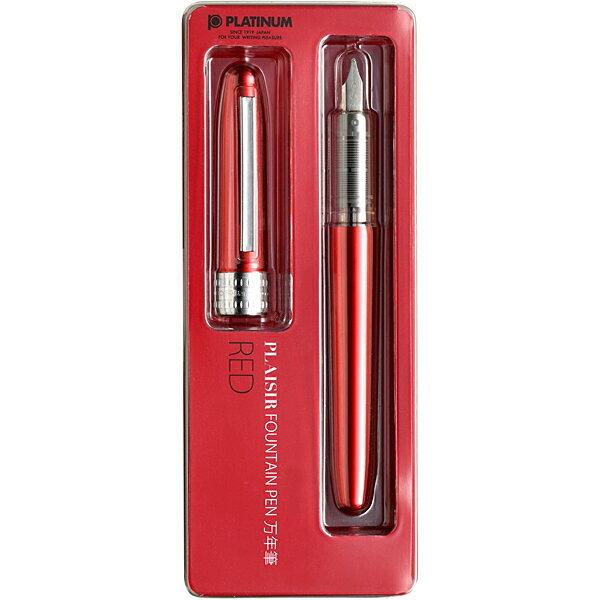 プラチナ萬年筆　万年筆　プレジール　パック PGB-1000＃70-2　レッド　細字 | プラチナ万年筆
