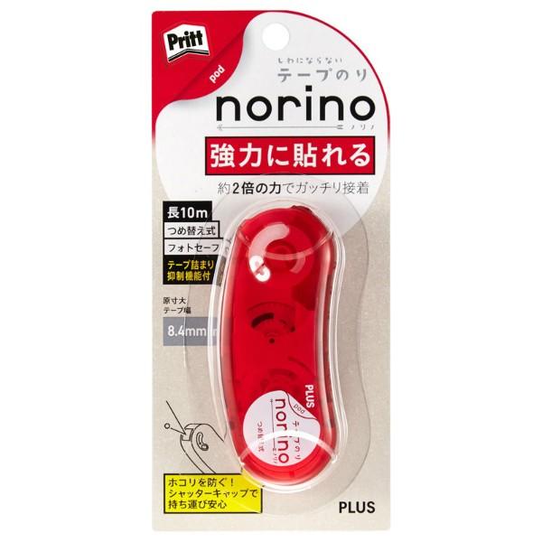 プラス(PLUS） テープのり norino pod（ノリノ・ポッド） つめ替え式本体　「強力に貼れる」　TG-1122　レッド　8.4mm　38-892 | PLUS | 01