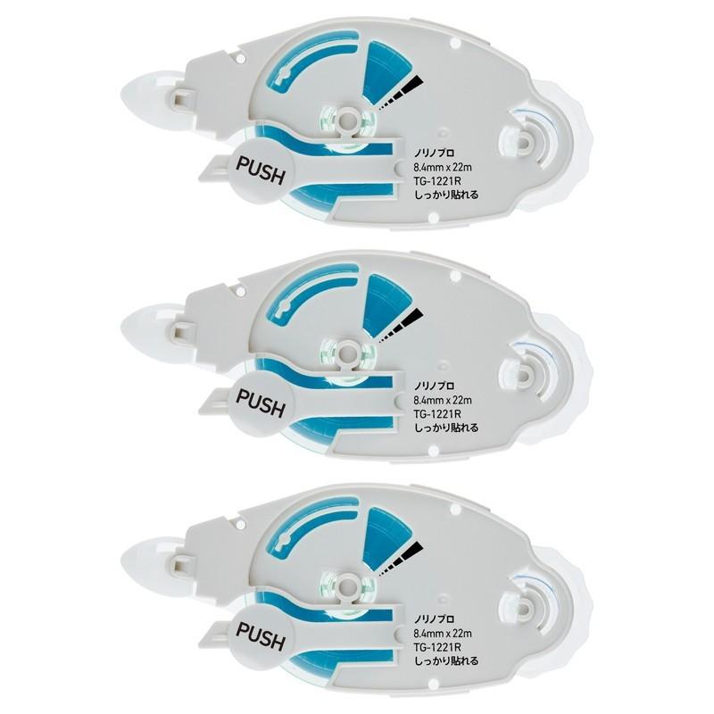 プラス(PLUS） テープのり norino（ノリノプロ） つめ替え用テープ　「しっかり貼れる」 3個入 TG-1221R-3 39-349 | PLUS | 01