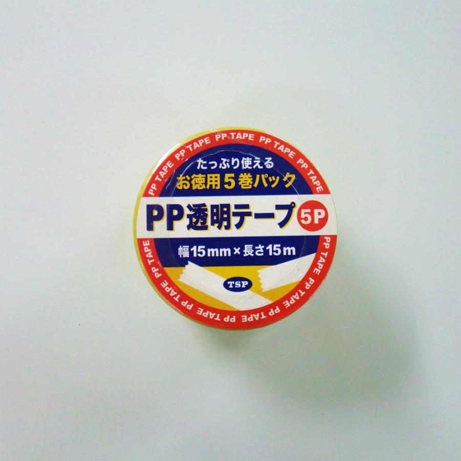 サンフレイムジャパン　ＰＰ透明テープ　15×15×5巻　0　OP-15S OP15S | 