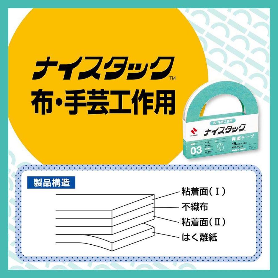 Nichiban ニチバン　ナイスタック　布・手芸工作用　小巻　15mm×１5m NW-NU15SF | ブランド登録なし | 04