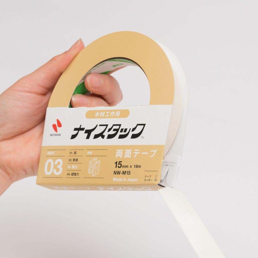 Nichiban ニチバン　ナイスタック　木材工作用強力両面テープ　大巻15mm×18m NW-M15 | NICHIBAN | 01
