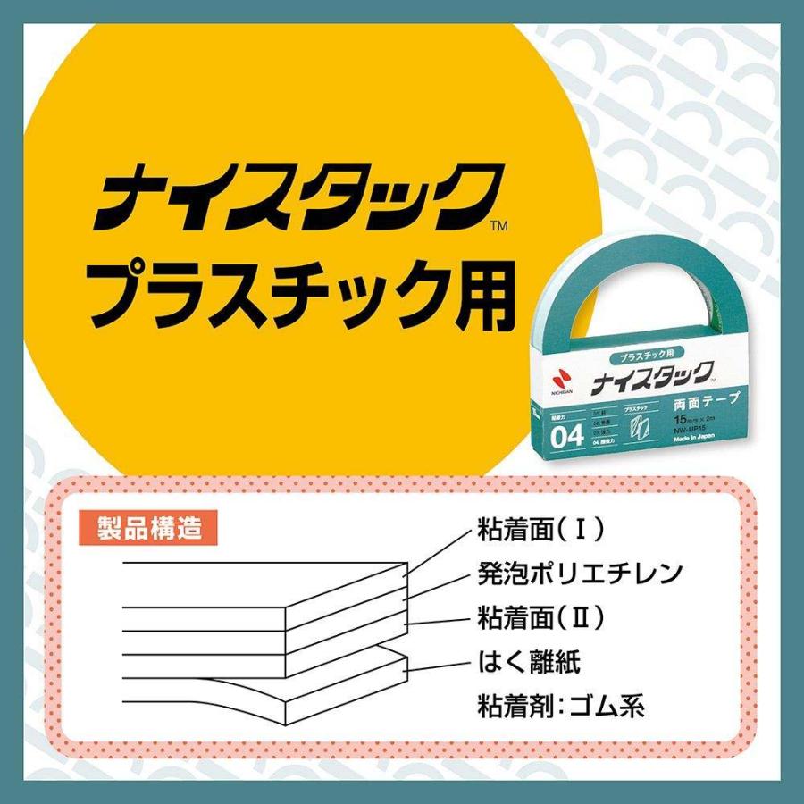 Nichiban ニチバン　ナイスタック　プラスチック用　小巻　15mm×1.2m NW-UP15SF | NICHIBAN | 03