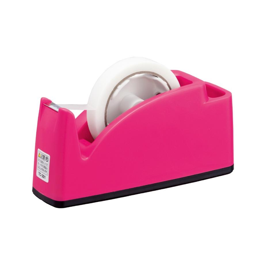プラス(PLUS)テープカッター ペン立てポケット付タイプ ピンク TC-201　31-241 | PLUS
