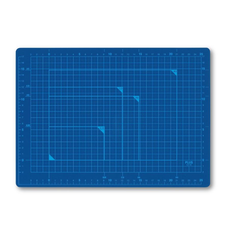 プラス(PLUS) カッターマット カッティングマット A4 ブルー CS-A4 BL　48-571 | PLUS