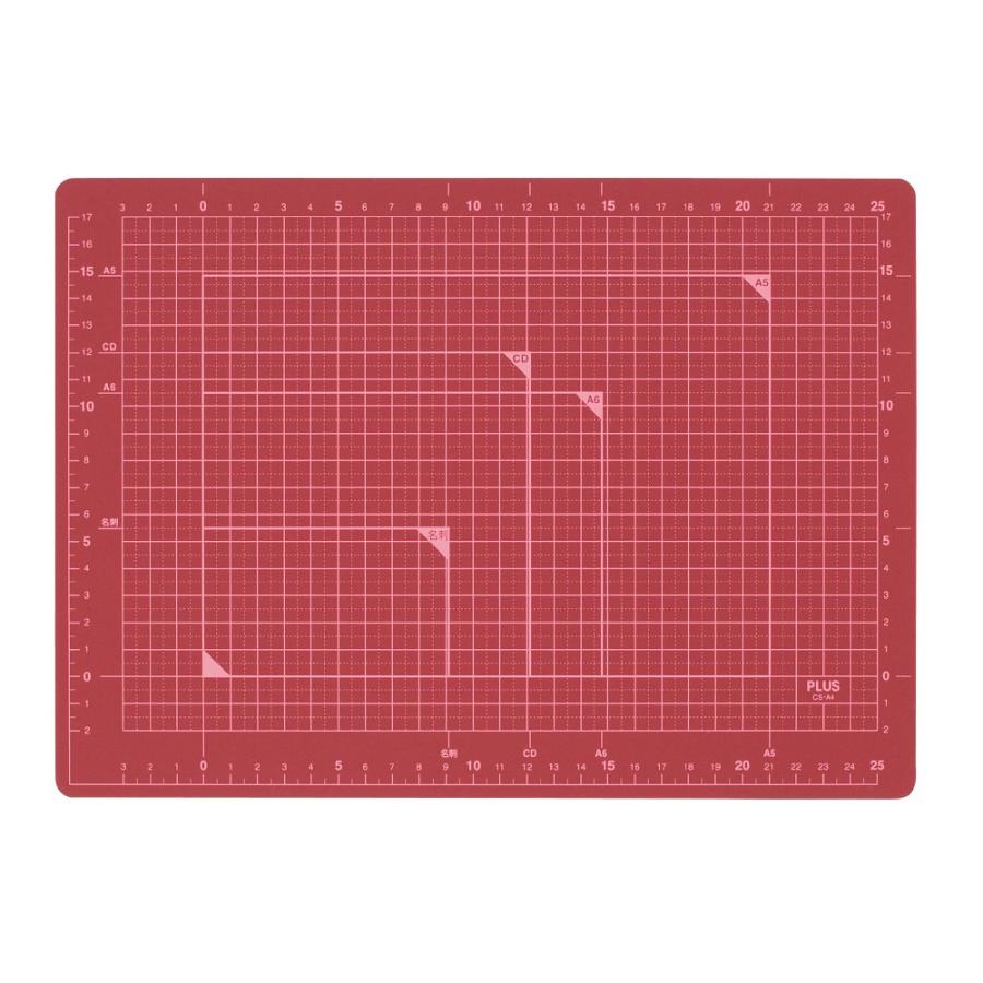 プラス(PLUS) カッティングマット A4サイズ CS-A4 RD レッド　48-572 | PLUS