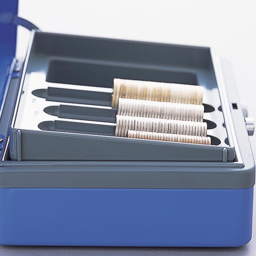 カール事務器 手提げ金庫 キャッシュボックス B7 ブルー CB-8100-B 貴重品 セキュリティ 店舗 物販 イベント | ブランド登録なし | 01