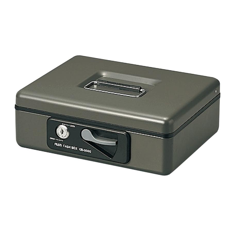 プラス(PLUS)金庫 小型 手提金庫 M ダークグレー CB-050G 12-863 | PLUS