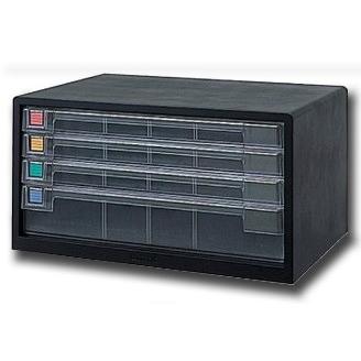 ナカバヤシ＜Nakabayashi＞ アバンテV2 レターケース A3サイズ 浅型3段・深型１段(樹脂製) A3-44クロ(A3-44-クロ） | アバンテV2